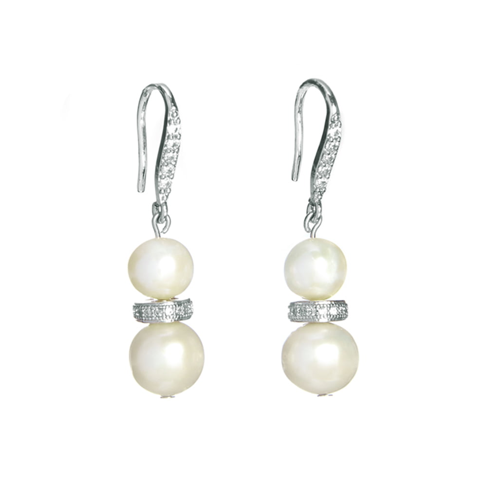 Glam Eugenia Fresh Water Pearl Hook Earrings - Kelvin Gems, classic ...