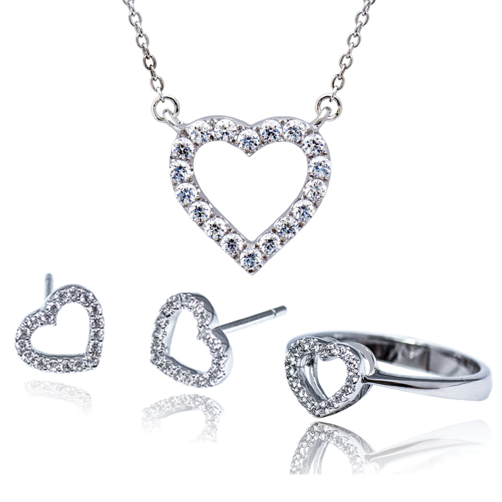 My Sweet Heart T Set Kelvin Gems Valentine S T Heart Shaped Earrings And Pendant